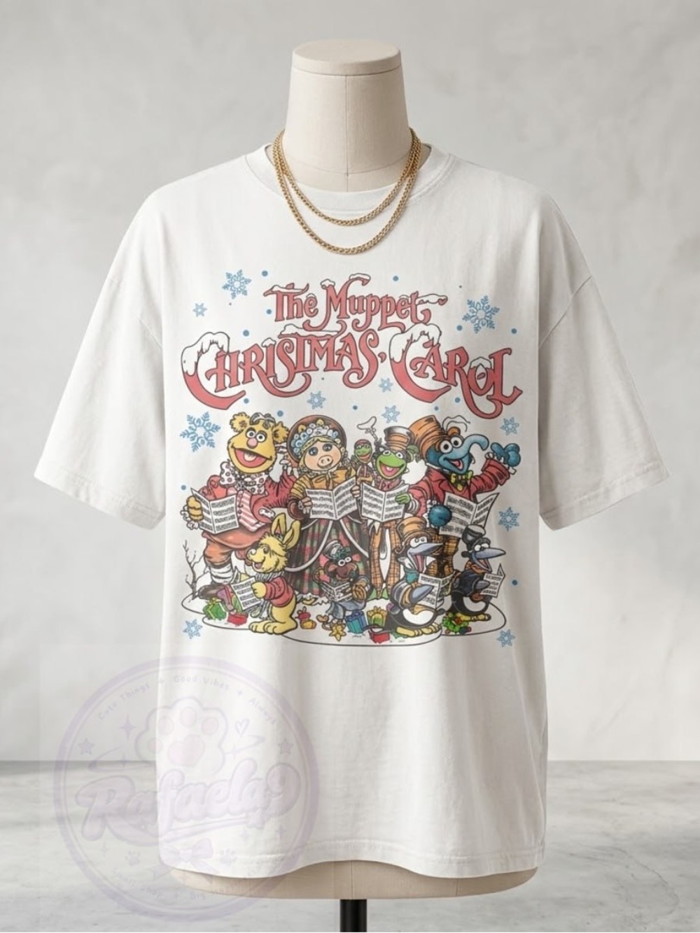 Vintage The Muppet Christmas Carol White Graphic Tee